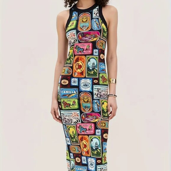 Sleeveless Bodycon Pencil Midi Dress - Picture 1 of 6
